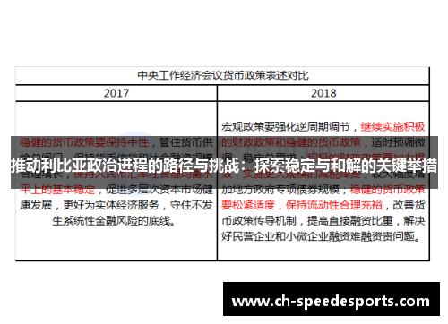 推动利比亚政治进程的路径与挑战：探索稳定与和解的关键举措